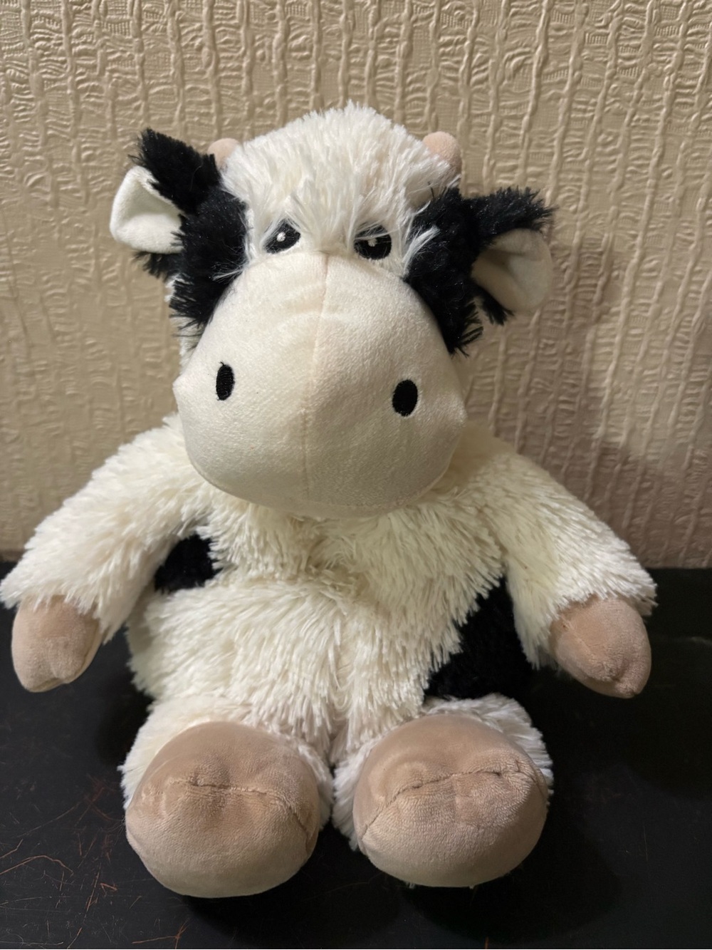 Warmies Plush Cow Stuffed Animal - White and Black Cozy Lavender Scented